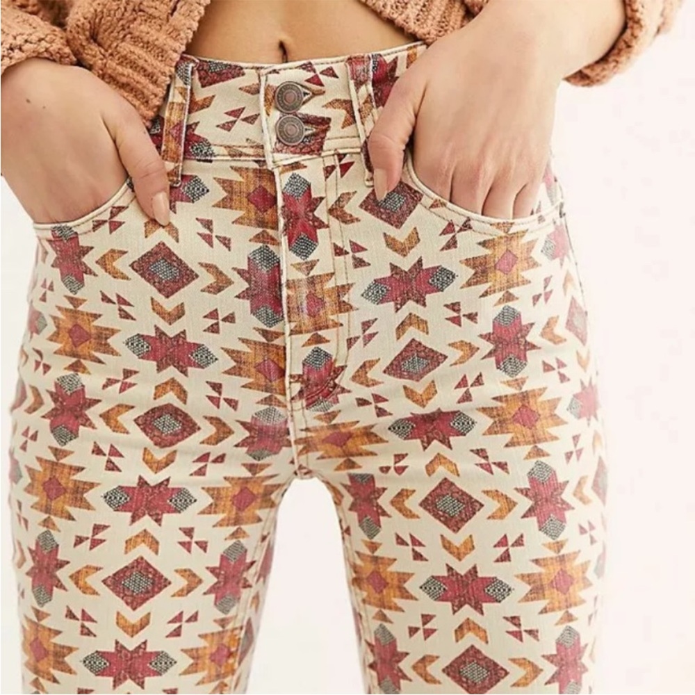 We The Free Geometric Patterned Pants - image 2